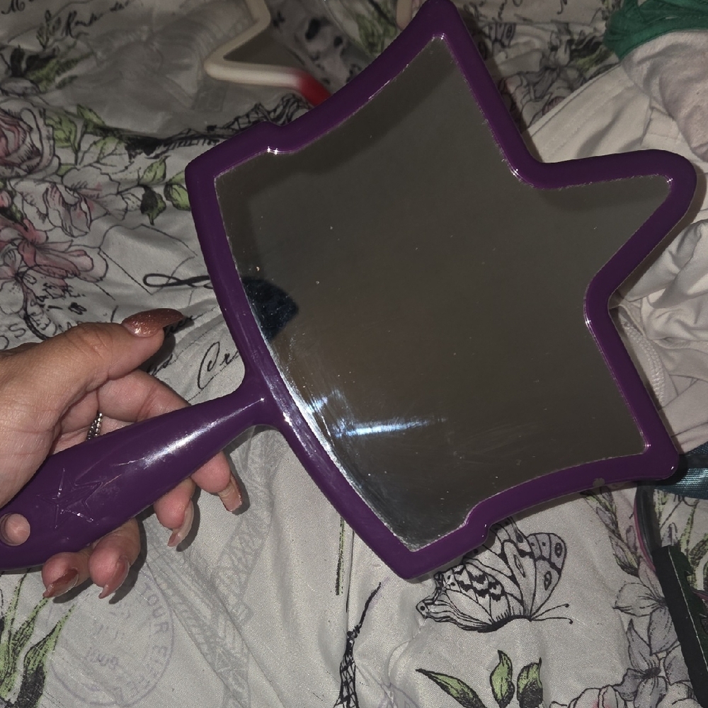 Jeffrey Star Purple Star-Shaped Hand Mirror